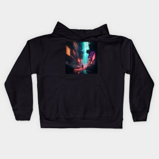 Cyberpunk city Kids Hoodie